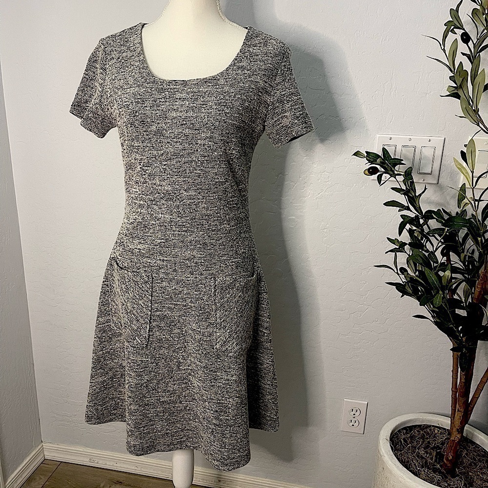 Downeast Fit and Flare Tweed Dress